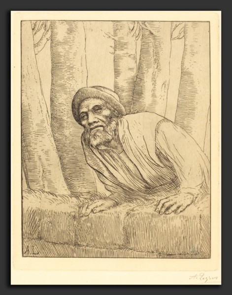 Alphonse Legros, Man Climbing a Wall (L'escalade), French, 1837 - 1911, etching