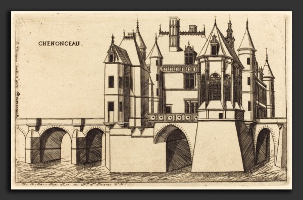 Charles Meryon after Jacques Androuet Ducerceau I (French, 1821 - 1868), Chateau de Chenonceau, 2e