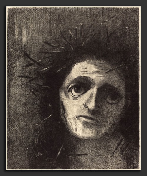 Odilon Redon (French, 1840 - 1916), Christ, 1887, lithograph