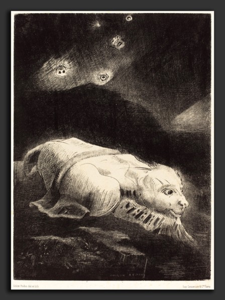 Odilon Redon (French, 1840 - 1916), Quand s'eveillait la Vie au Fon de la  matiere obscure, When