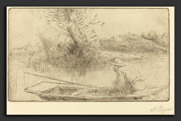 Alphonse Legros, Along the Thames (Sur la Tamise), French, 1837 - 1911, drypoint