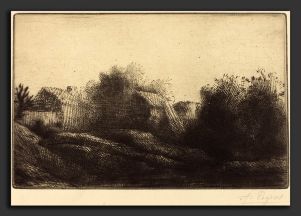 Alphonse Legros, Remembrance of My Village (Souvenir de mon village), French, 1837 - 1911, etching?