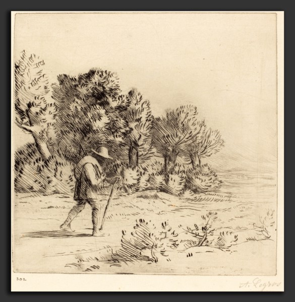 Alphonse Legros, Peddler (Le colporteur), French, 1837 - 1911, drypoint