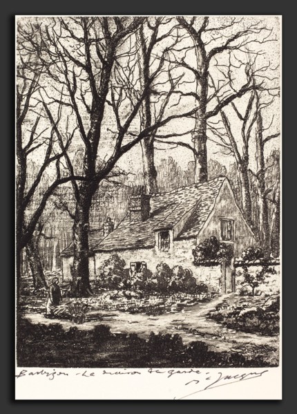 Maurice Jacque, Barbizon: La maison de garde, French, active second half 19th century, lithograph