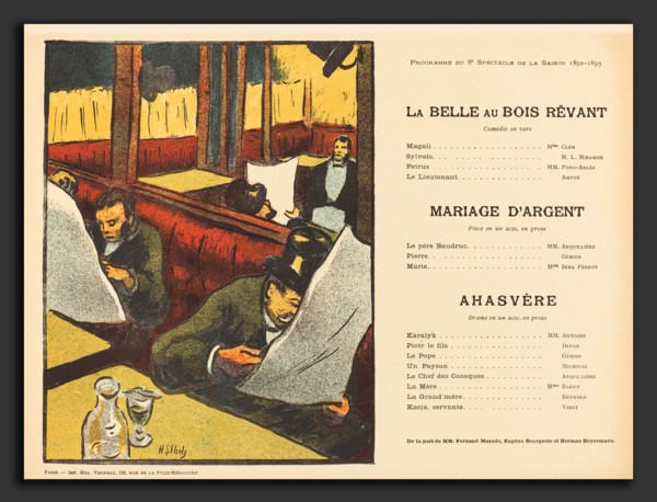 Henri-Gabriel Ibels (French, 1867 - 1936), La Belle au bois rÃªvant; Mariage d'argent; AhasvÃ¨re,
