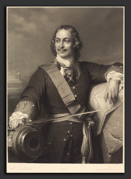 Louis-Pierre Henriquel after Paul Delaroche (French, 1797 - 1892), Peter the Great of Russia,