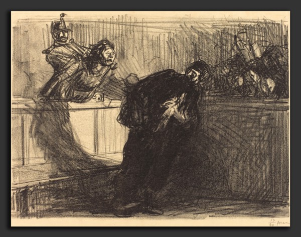 Jean-Louis Forain, The Lawyer Abused, French, 1852 - 1931, 1914, lithograph