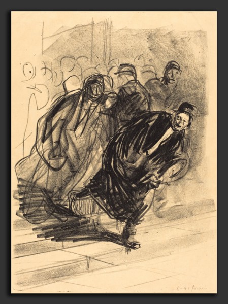 Jean-Louis Forain, The Lawyer Pursued, French, 1852 - 1931, 1915, lithograph