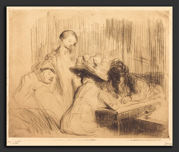 Jean-Louis Forain, A Dive at Montmartre, French, 1852 - 1931, 1909, etching
