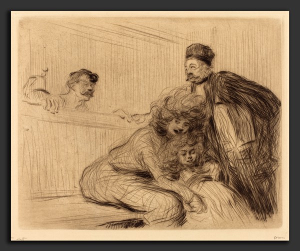Jean-Louis Forain, The Lawyer Talking to the Prisoner (first plate), French, 1852 - 1931, 1909,