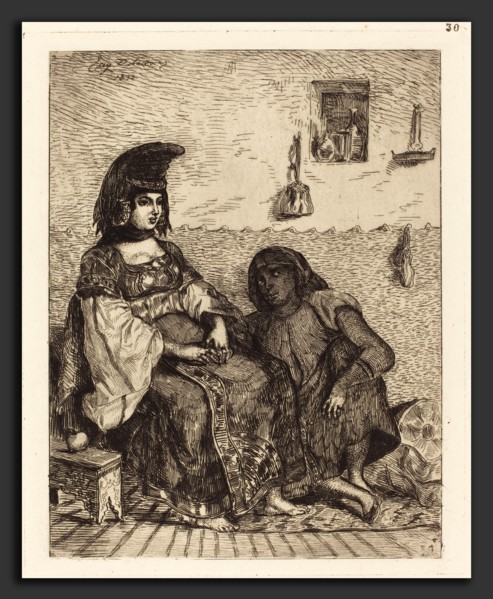 EugÃ¨ne Delacroix (French, 1798 - 1863), Jewish Woman of Algiers (Juive d'Alger), 1833, etching