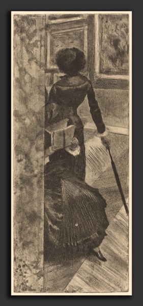Edgar Degas (French, 1834 - 1917), Mary Cassatt at the Louvre: The Paintings Gallery (Au Louvre: La