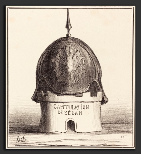 Honoré Daumier (French, 1808 - 1879), Le couronnement de son édifice, 1870, lithograph