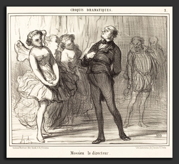Honoré Daumier (French, 1808 - 1879), Mossieu le directeur, 1856, lithograph