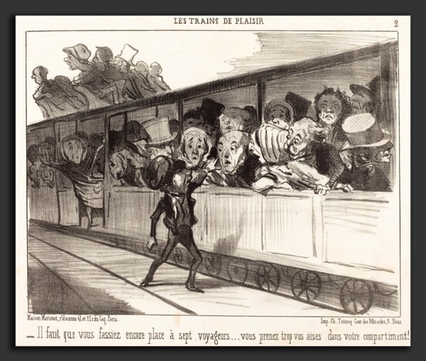 Honoré Daumier (French, 1808 - 1879), Il faut que vous fassiez encore place, 1852, lithograph