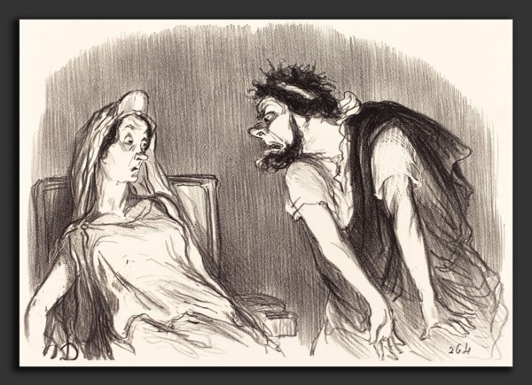 Honoré Daumier (French, 1808 - 1879), Oedipe, 1851, lithograph