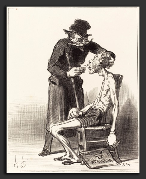 Honoré Daumier (French, 1808 - 1879), Un Lutteur malheureux, 1851, lithograph