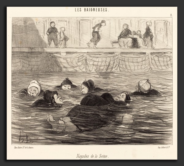 Honoré Daumier (French, 1808 - 1879), Nayades de la Seine (Sea Nymphs of the Seine), 1847,