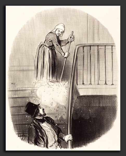 Honoré Daumier (French, 1808 - 1879), Un Locataire qui a eu un oubli le 1er janvier, 1847,