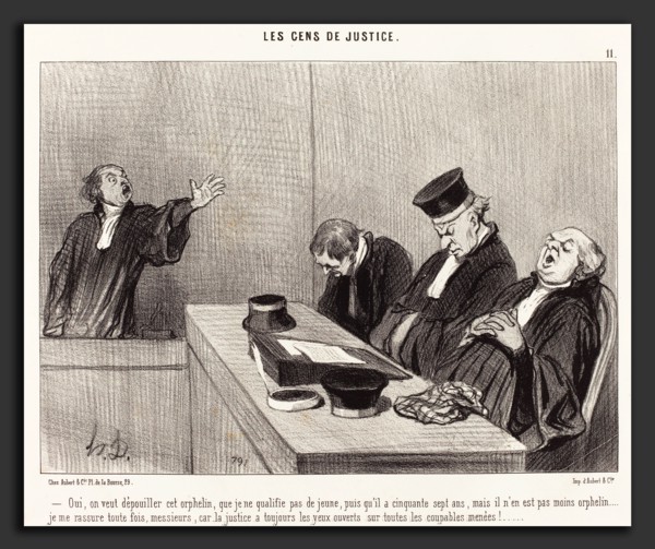 Honoré Daumier (French, 1808 - 1879), Oui, on veut dépouiller cet orphelin, 1845, lithograph
