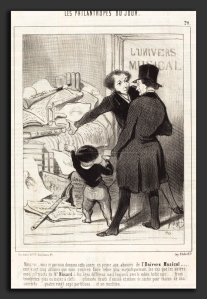 Honoré Daumier (French, 1808 - 1879), Monsieur voici ce que nous donnons en prime, 1845, lithograph