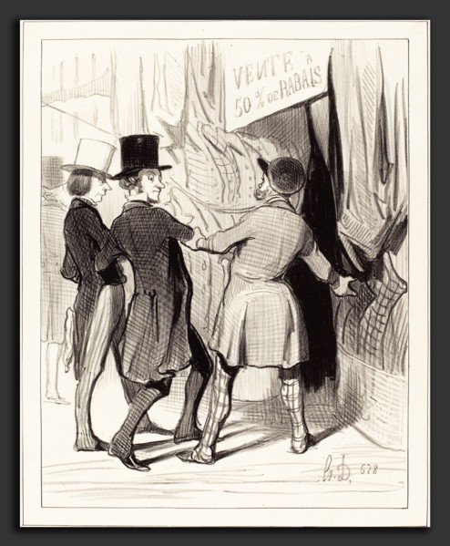 Honoré Daumier (French, 1808 - 1879), Entrez Messieurs voici de magnifiques, 1844, lithograph