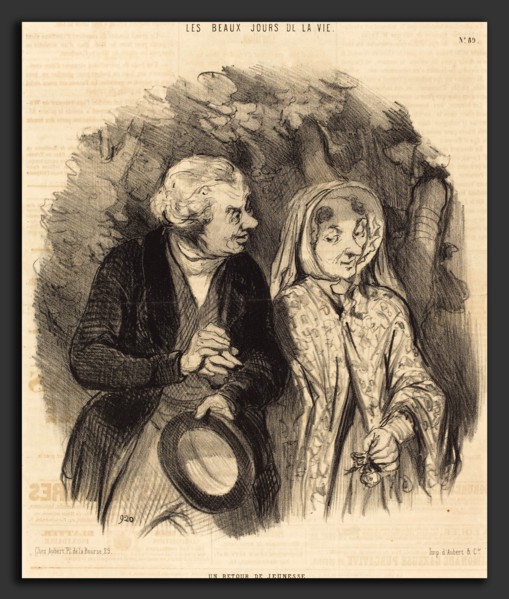 Honoré Daumier (French, 1808 - 1879), Un Retour de jeunesse, 1846, lithograph