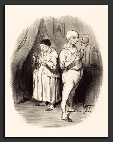 Honoré Daumier (French, 1808 - 1879), L'Oeil du maitre, 1842, lithograph