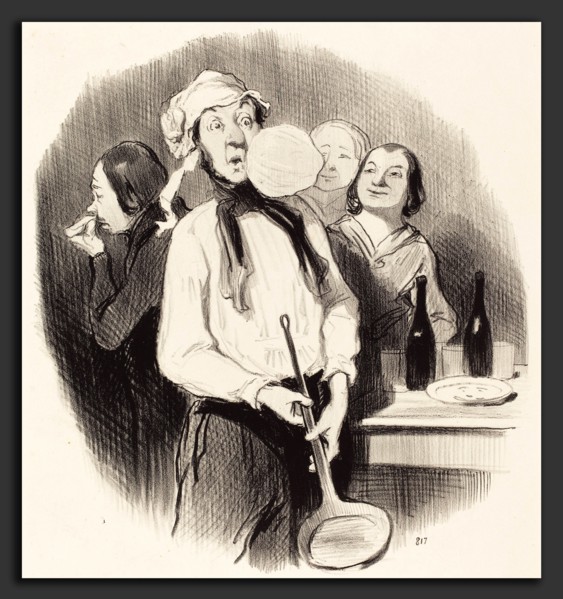 Honoré Daumier (French, 1808 - 1879), Les CrÃªpes, 1845, lithograph