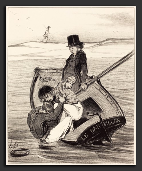 Honoré Daumier (French, 1808 - 1879), Une Révolte a bord, 1843, lithograph