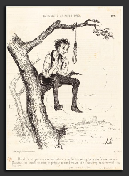 Honoré Daumier (French, 1808 - 1879), Quand on est possesseur de cent actions, 1840, lithograph on