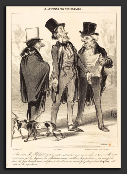 Honoré Daumier (French, 1808 - 1879), Sans doute M. Riflot le droit, 1839, crayon lithograph in