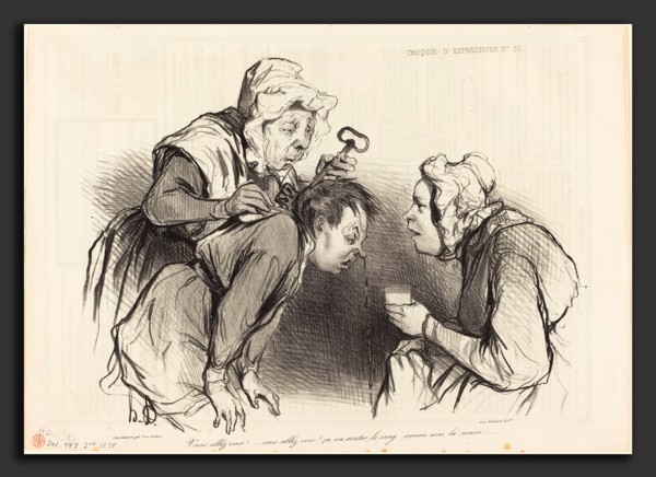 Honoré Daumier (French, 1808 - 1879), Vous allez voir! Ã§a va arrÃªter le sang, 1838, lithograph on