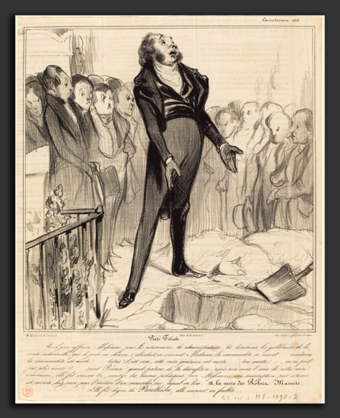 Honoré Daumier (French, 1808 - 1879), Piétié Filiale, 1838, lithograph on newsprint