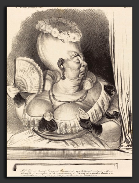 Honoré Daumier (French, 1808 - 1879), Mlle. Etienne-Goconde-Cunégonde-Bécassine, 1834, lithograph