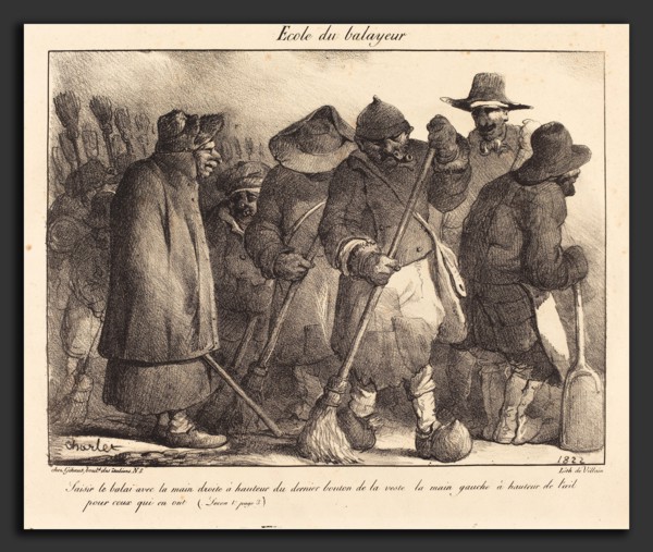Nicolas-Toussaint Charlet (French, 1792 - 1845), Ecole du balayeur, 1822, lithograph