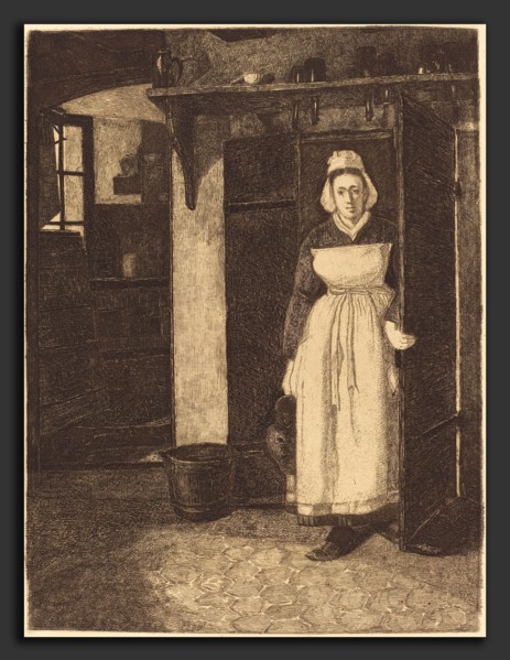 FranÃ§ois Bonvin (French, 1817 - 1887), The Basement Door (La Sortie de Cave), 1871, etching on