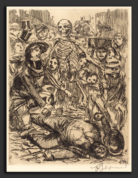 Albert Besnard, The Accident (L'accident), French, 1849 - 1934, 1900, etching in black on Van
