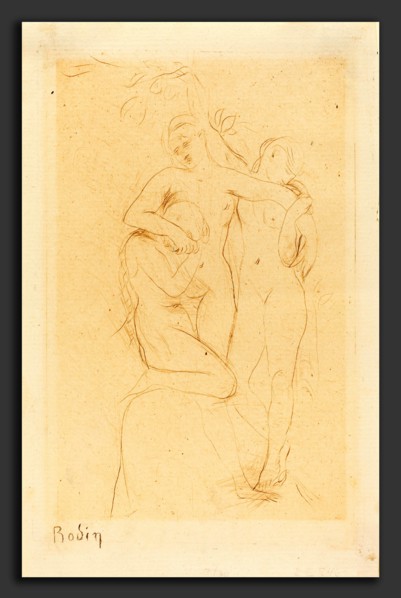 Auguste Rodin (French, 1840 - 1917), Ames du Purgatoire, 1893, drypoint