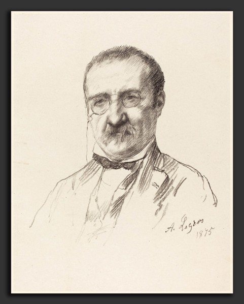Alphonse Legros (French, 1837 - 1911), M. Champfleury, 1875, lithograph