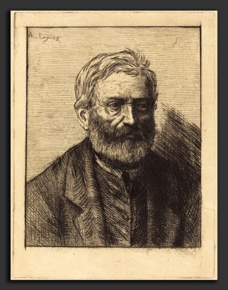 Alphonse Legros, Victor Hugo, 1st plate, French, 1837 - 1911, etching and drypoint