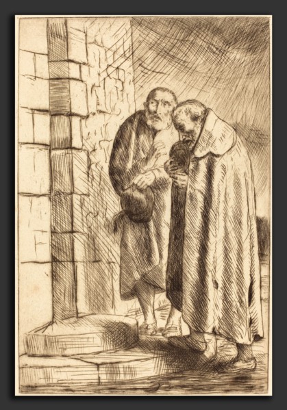 Alphonse Legros, Saint Peter and Saint Paul in the Door of M. Richard (St. Pierre et St. Paul a la