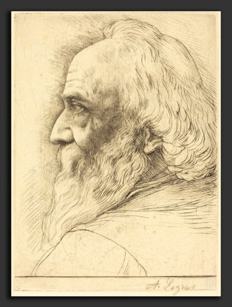 Alphonse Legros, Self-Portrait, 12th plate, French, 1837 - 1911, etching? and drypoint retouched