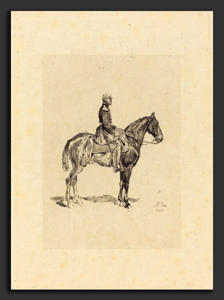Frederic-Auguste La Guillermie after Jean-Louis-Ernest Meissonier (French, 1841 - 1934), Horseman,