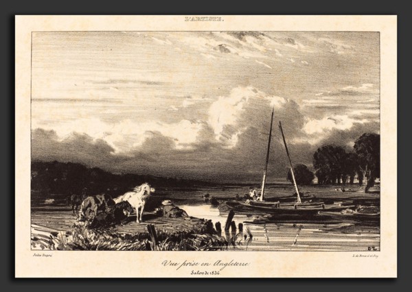 Jules Dupré (French, 1811 - 1889), View in England (Vue prise en Angleterre), 1836, lithograph