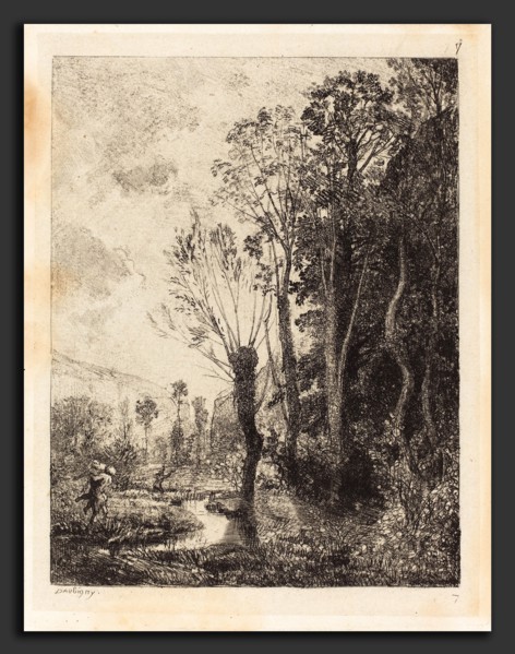 Charles-FranÃ§ois Daubigny (French, 1817 - 1878), Satyr (Le Satyre), 1850, etching