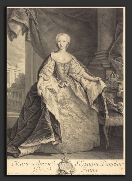 Nicolas de Larmessin IV after Jean-Baptiste Van Loo (French, 1684 - 1753 or 1755), Marie Therese of