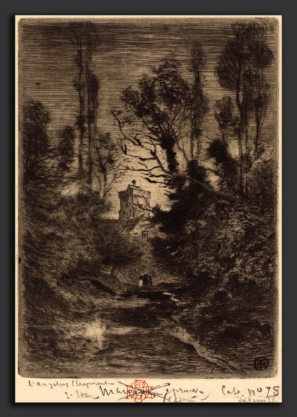 Félix-Hilaire Buhot (French, 1847 - 1898), La Ronde de nuit (Night Patrol), 1878, etching,
