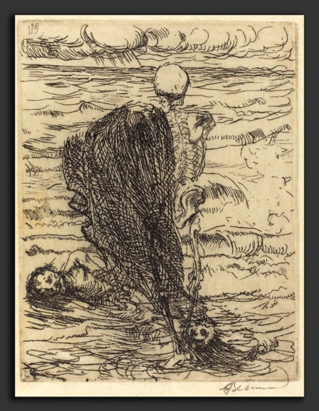 Albert Besnard, Cast of a Net (Le coup de filet), French, 1849 - 1934, 1900, etching in black on