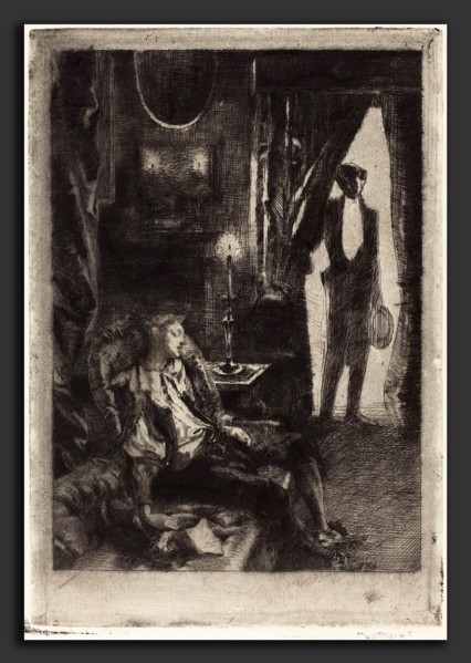 Albert Besnard (French, 1849 - 1934), Iza Sleeping (Le Sommeil d'Iza), 1885, etching and aquatint